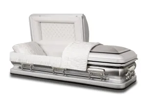 Camelot Silver Casket with White Interior