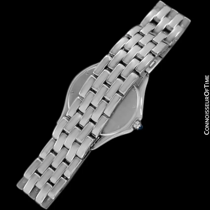 Cartier Cougar Panthere Mens Unisex Bracelet Watch - Stainless Steel & Diamonds
