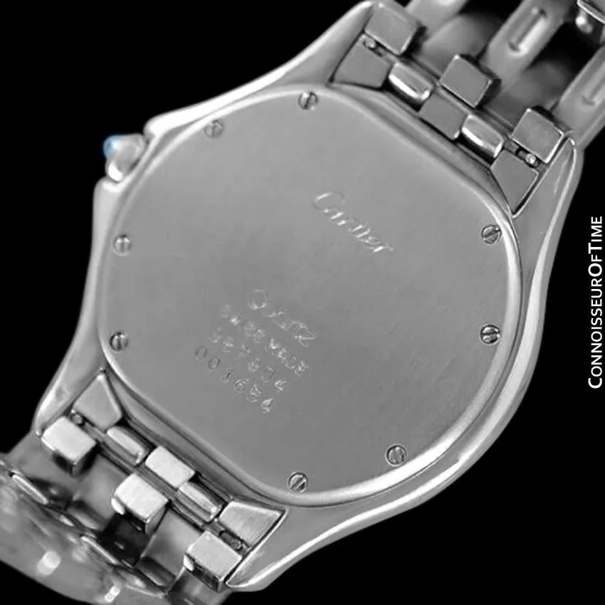 Cartier Cougar Panthere Mens Unisex Bracelet Watch - Stainless Steel & Diamonds