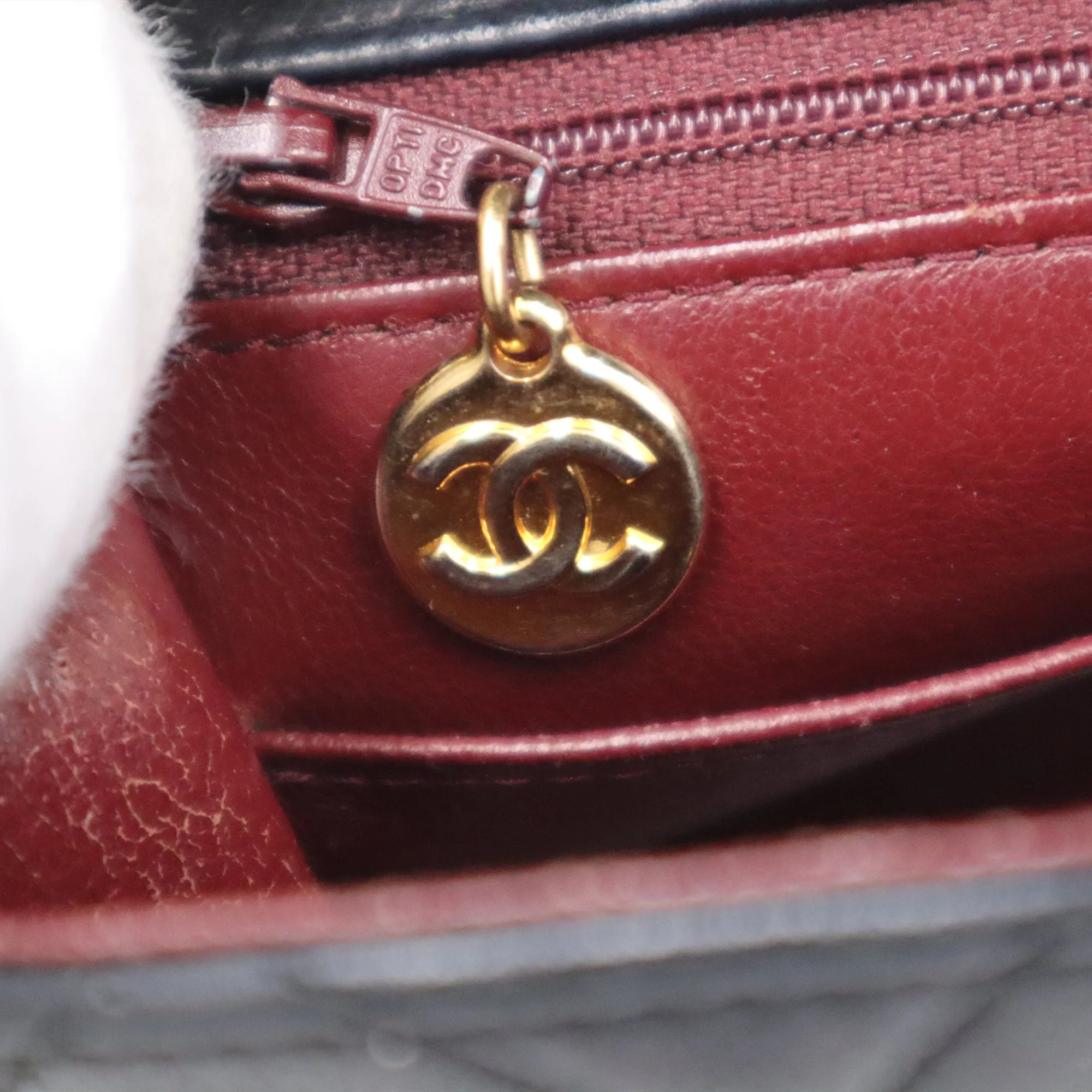 Chanel Quilted Lambskin Classic Flap Mini Chain Shoulder Bag