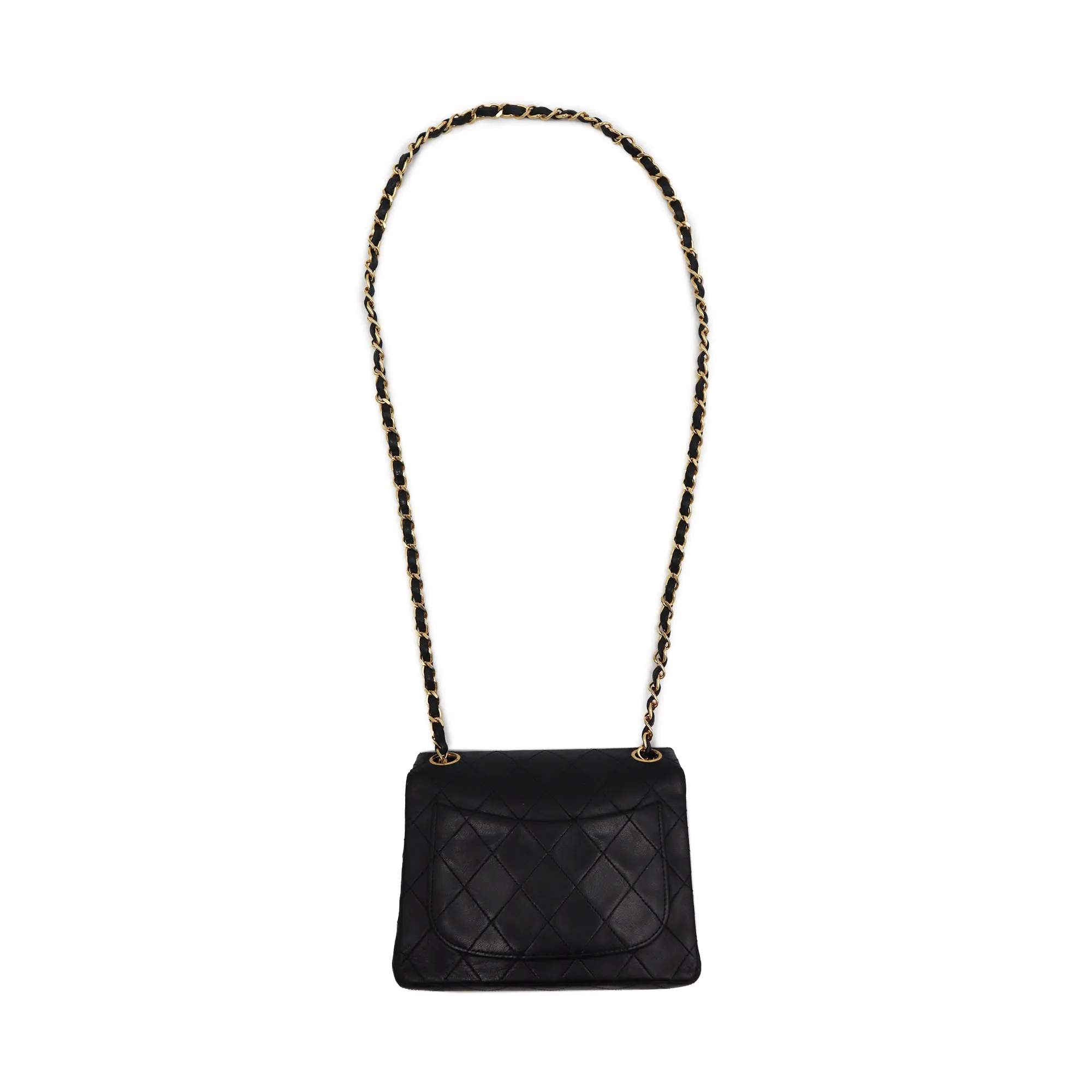 Chanel Quilted Lambskin Classic Flap Mini Chain Shoulder Bag