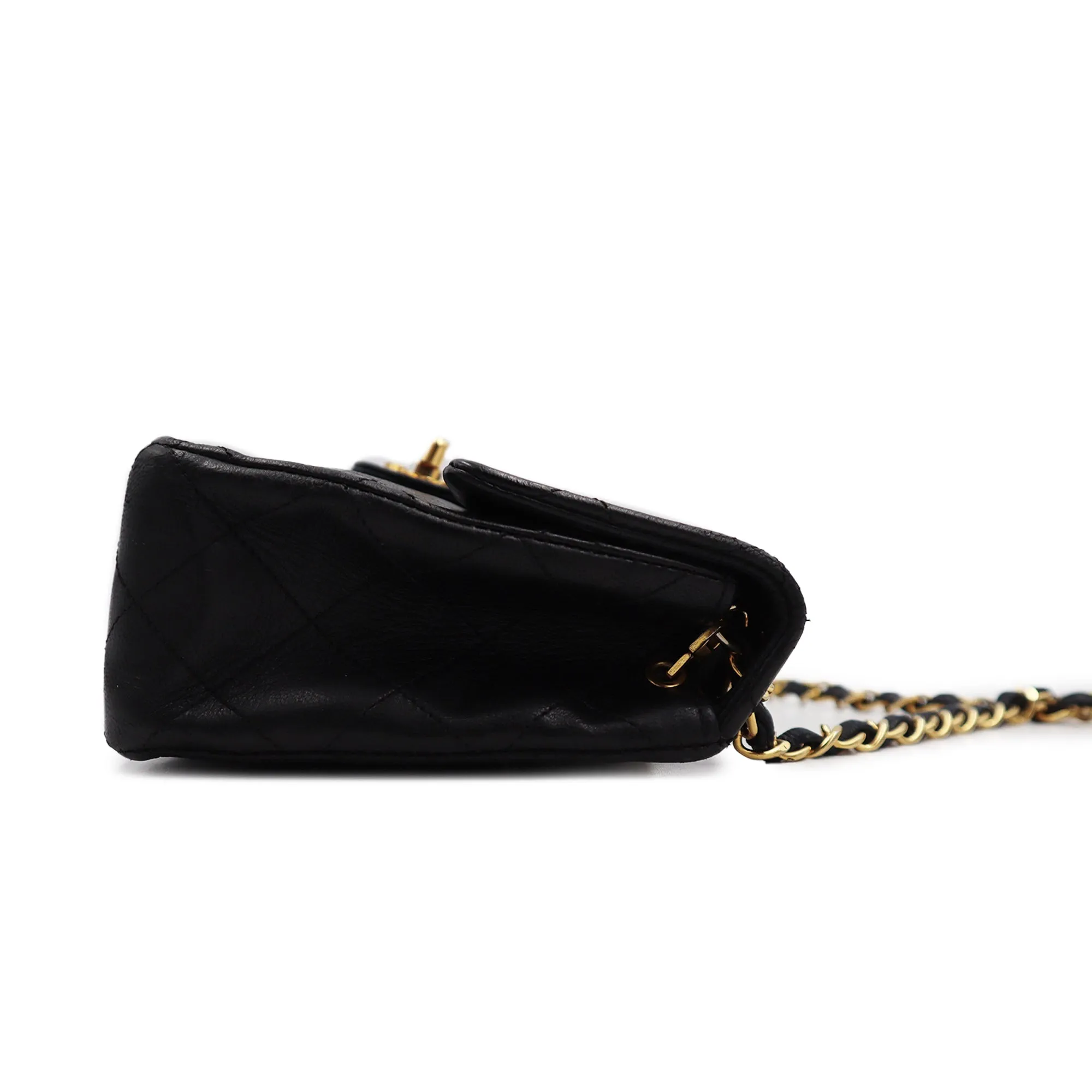 Chanel Quilted Lambskin Classic Flap Mini Chain Shoulder Bag