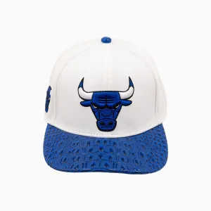 Chicago Bulls NBA Leather Visor Flatbrim Snapback Hat