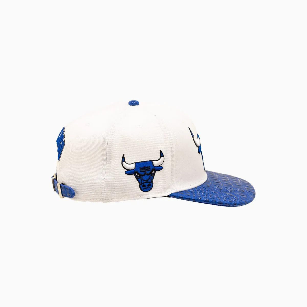 Chicago Bulls NBA Leather Visor Flatbrim Snapback Hat