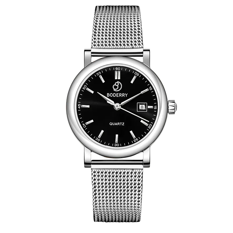 CLASSIC 32MM - Swiss Quartz Movement Watch | Silver & Black