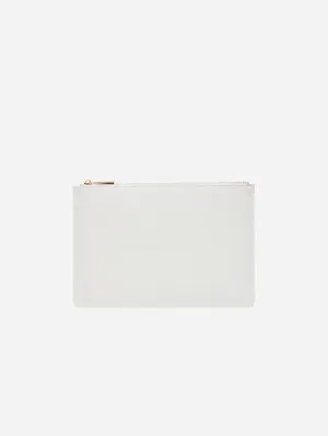 Classic Essentials Apple Leather Vegan Pouch | Light Grey