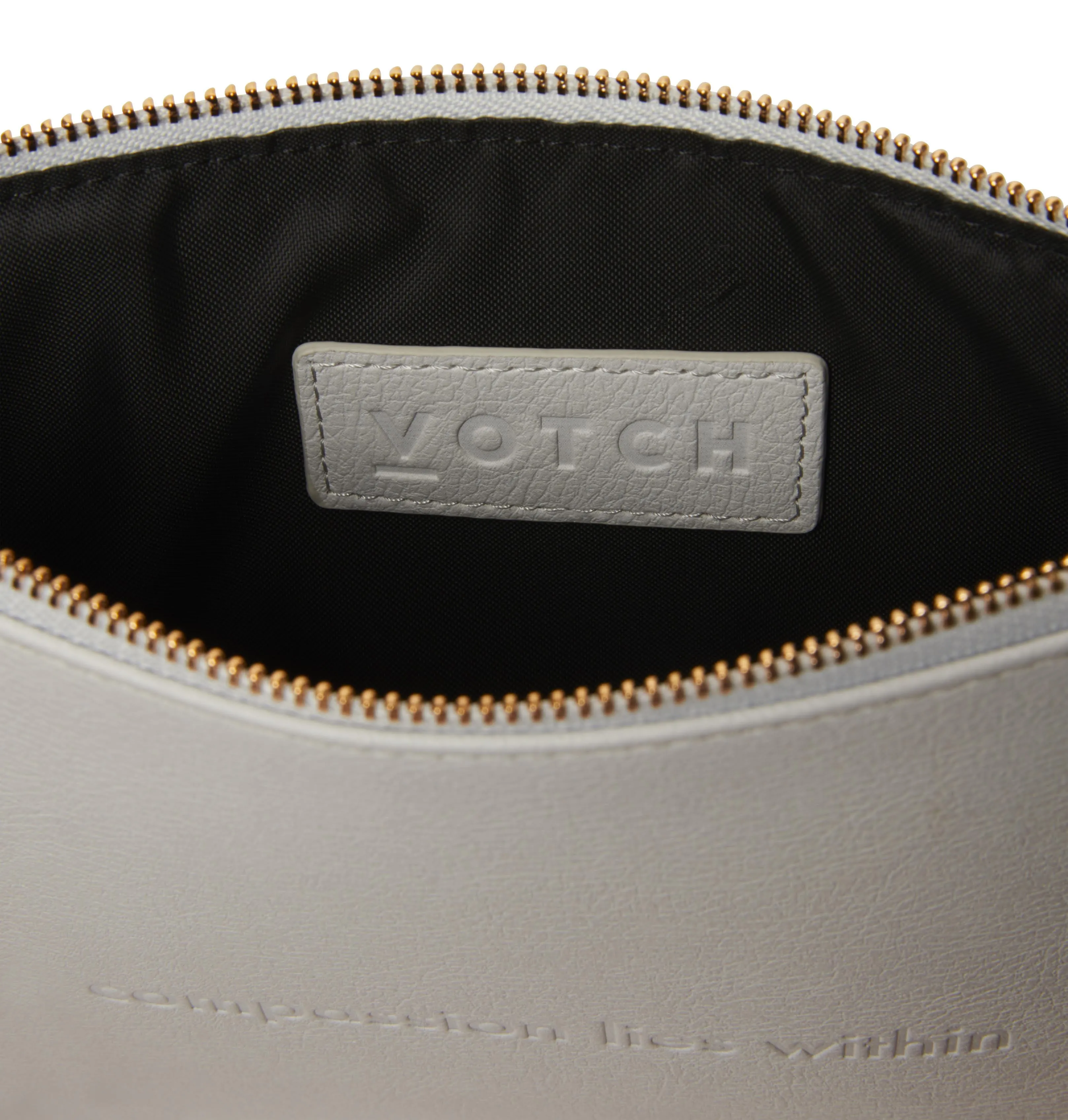 Classic Essentials Apple Leather Vegan Pouch | Light Grey