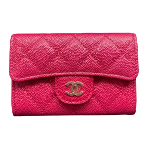 Classic Flap Card Holder in 21A Raspberry Caviar
