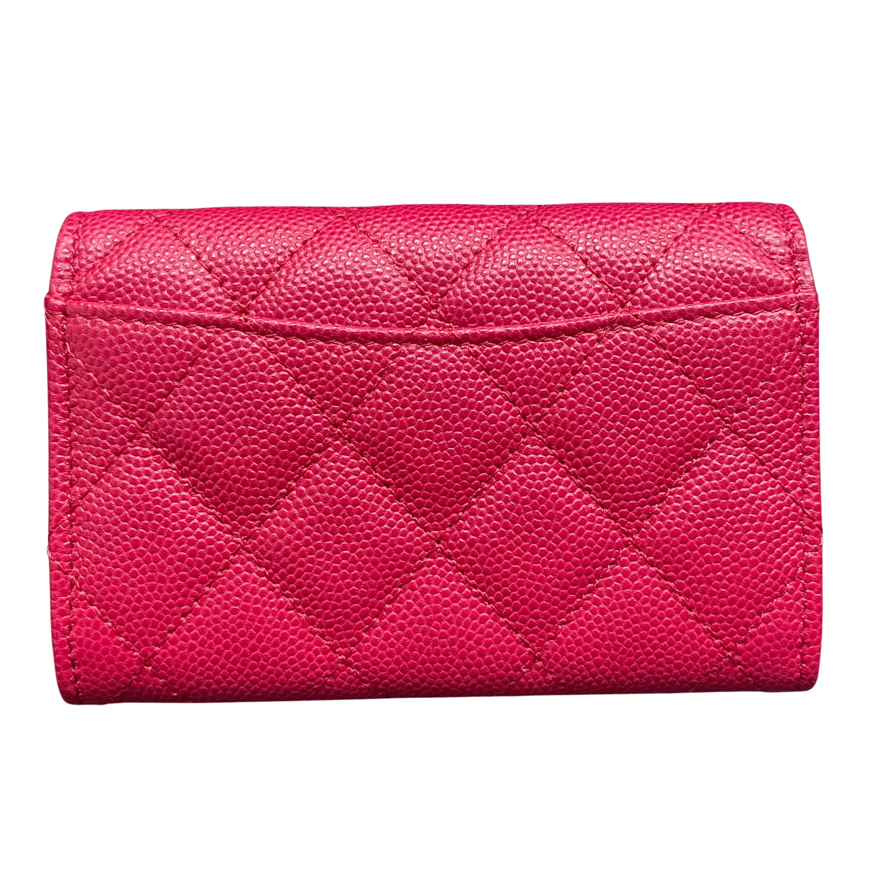 Classic Flap Card Holder in 21A Raspberry Caviar