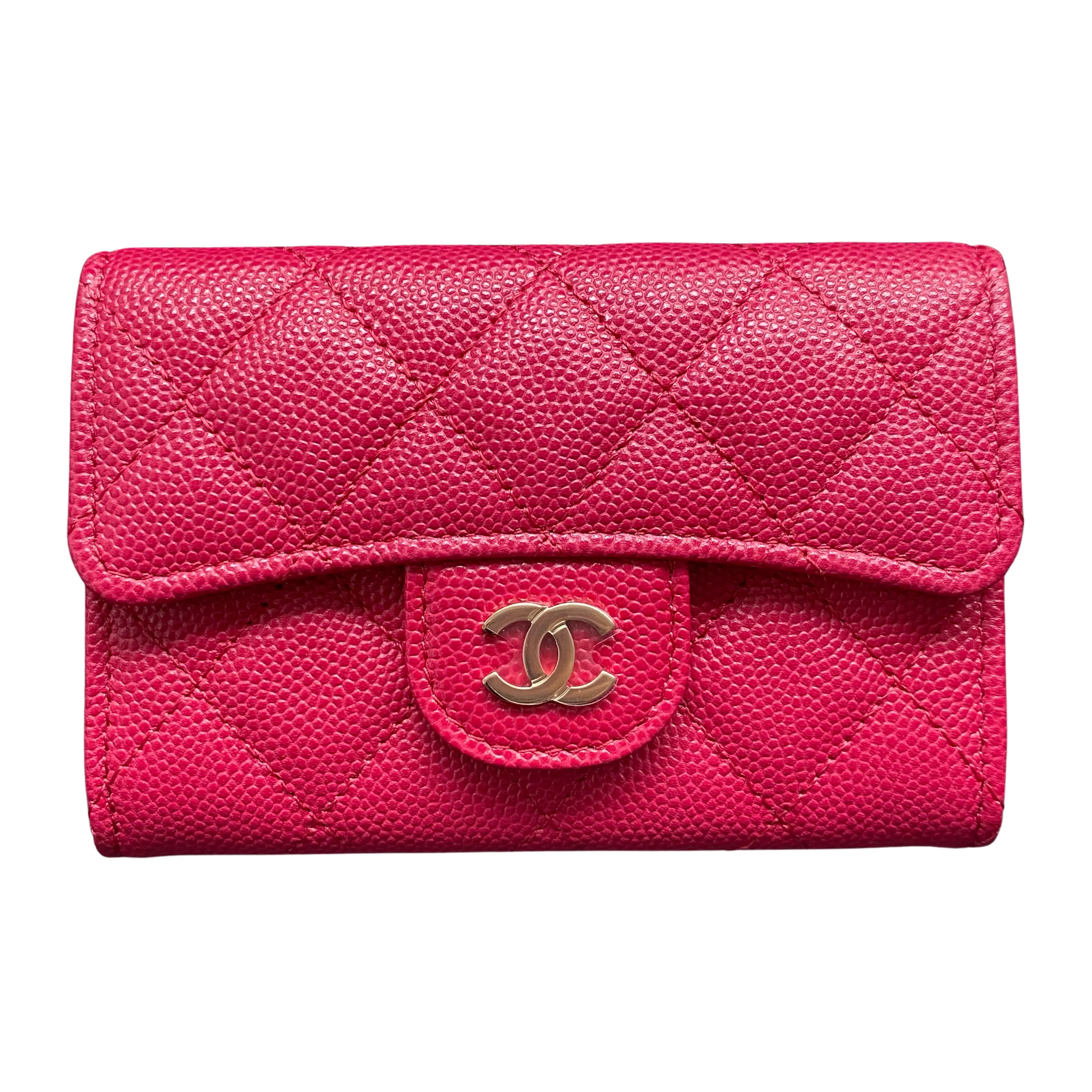 Classic Flap Card Holder in 21A Raspberry Caviar