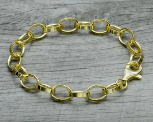 CLASSIC GOLD VERMEIL CHARM BRACELET - LOBSTER CLASP