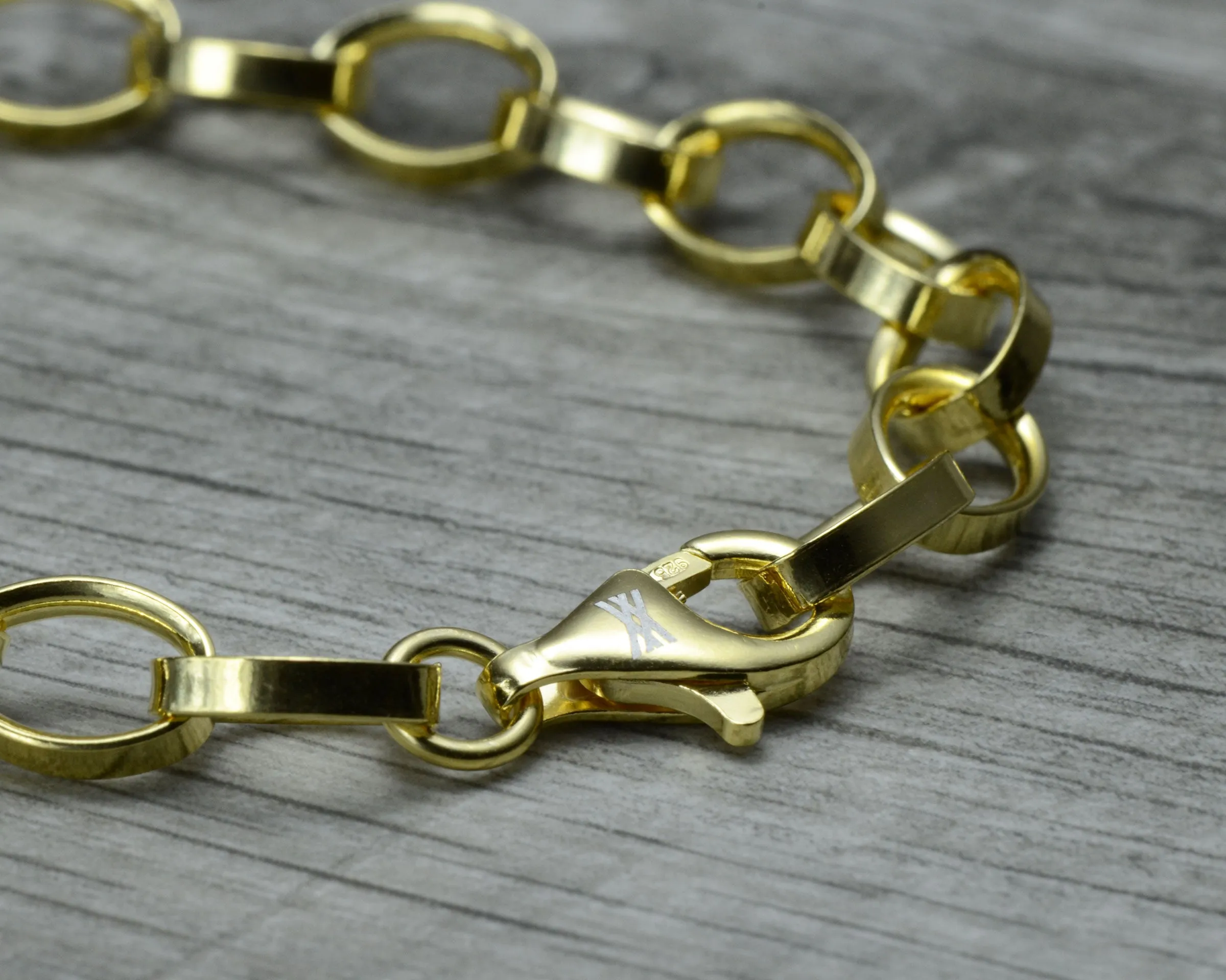 CLASSIC GOLD VERMEIL CHARM BRACELET - LOBSTER CLASP
