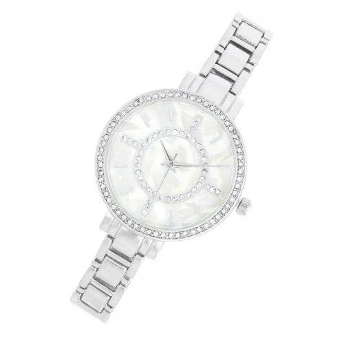 Classic Metal Watch With Crystals (pack of 1 ea)