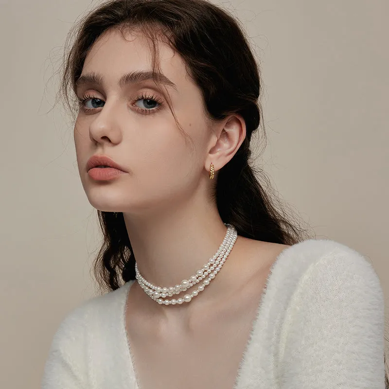 Classic Pearl OT-Shaped Clasp Long Necklace