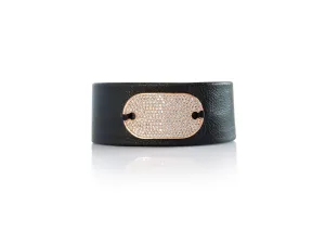 Classic Rose Gold Rectangle Micro Pave SZ Tag Bracelet