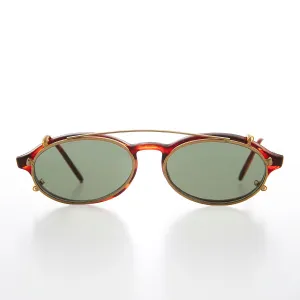 Clip on Aviator Vintage Sunglass - Eckert