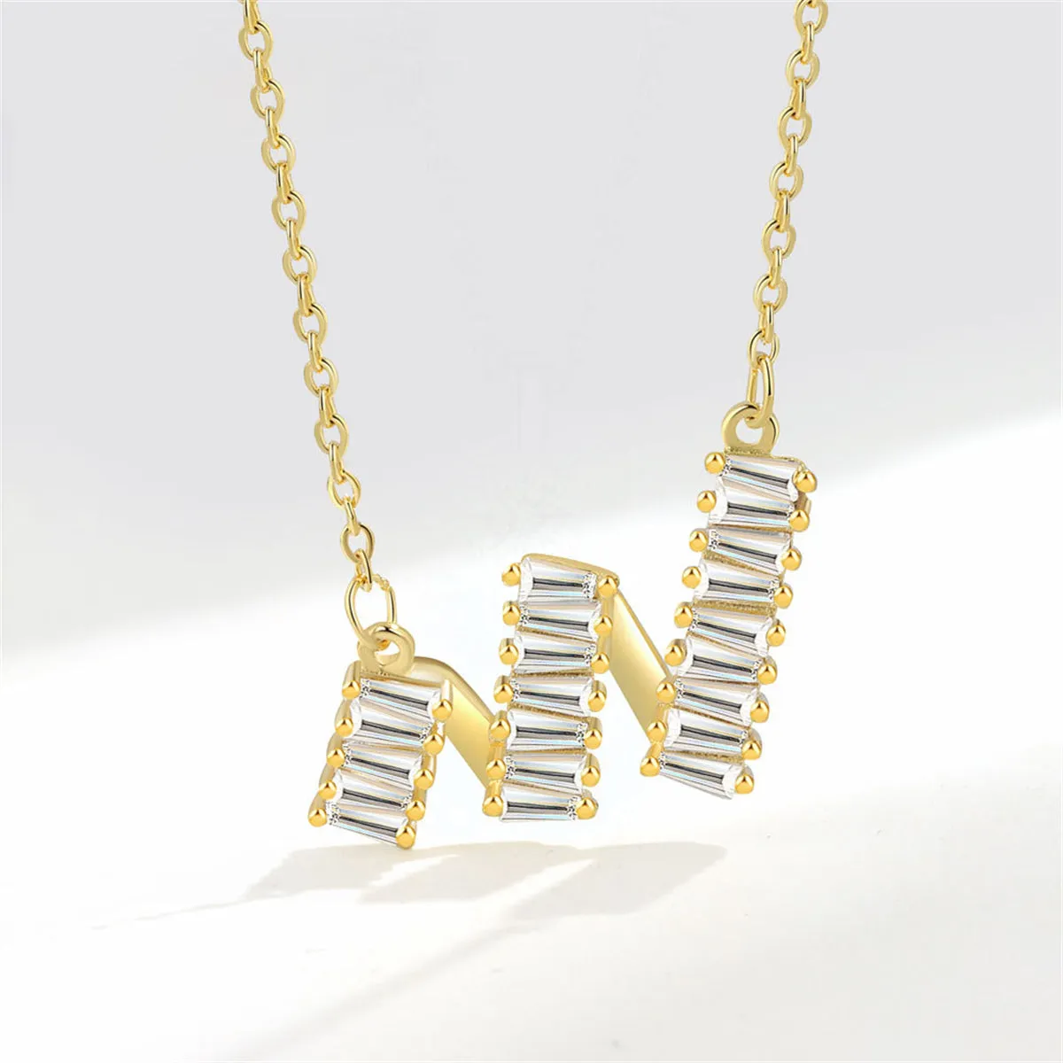 Crystal & 18K Gold-Plated Wave Pendant Necklace