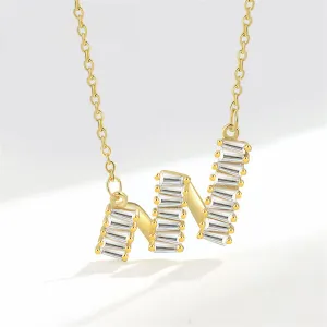 Crystal & 18K Gold-Plated Wave Pendant Necklace
