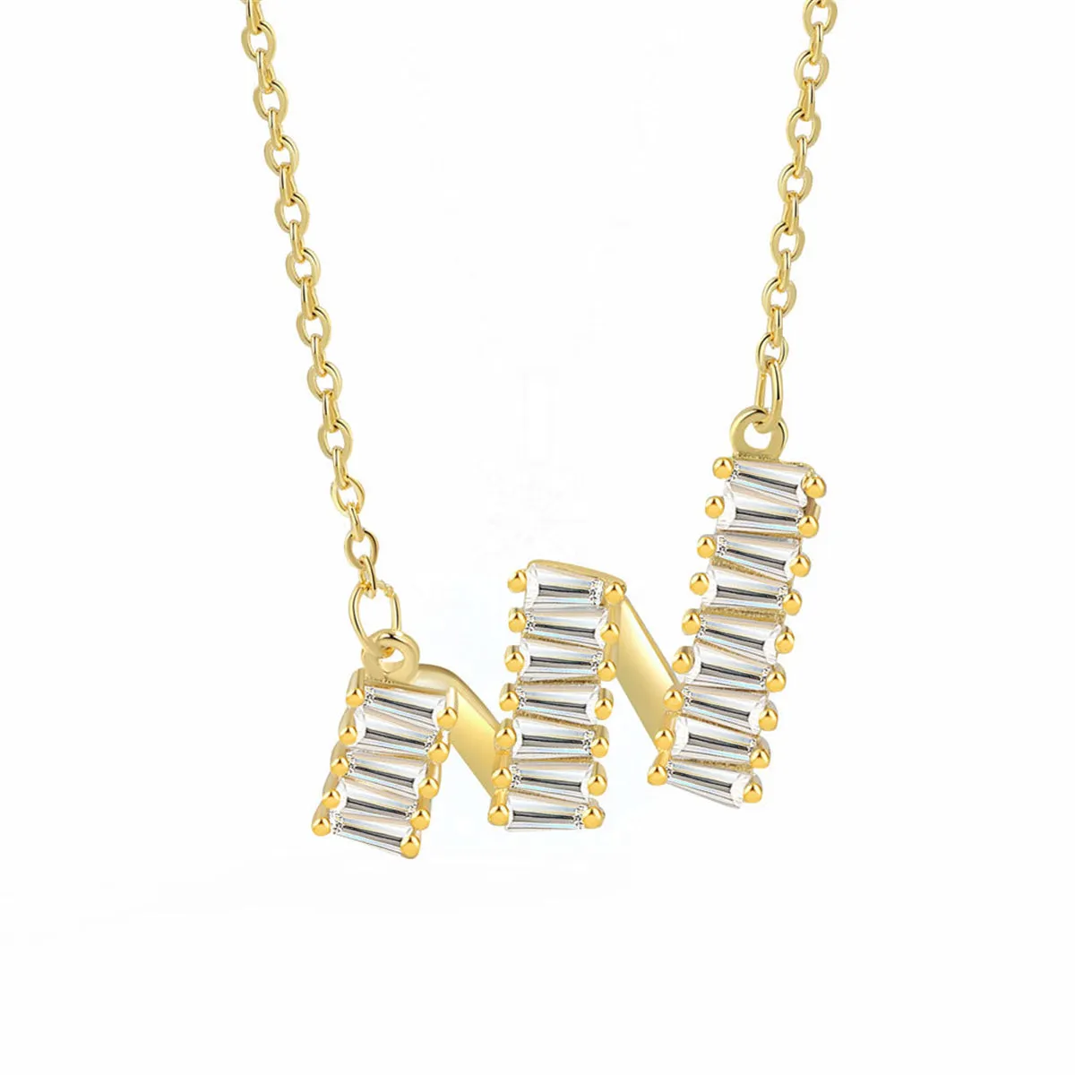 Crystal & 18K Gold-Plated Wave Pendant Necklace