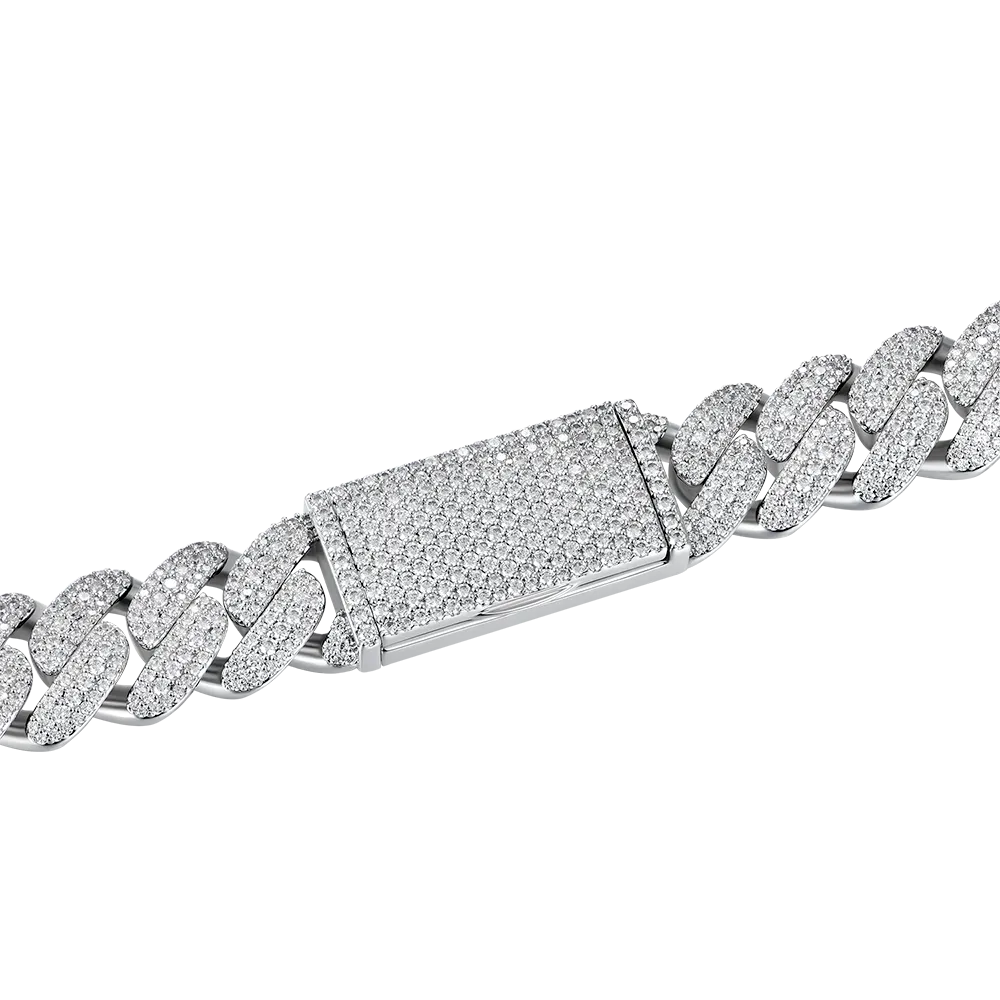 Custom Halo Round Cut Cuban Link Name Neclace Chain
