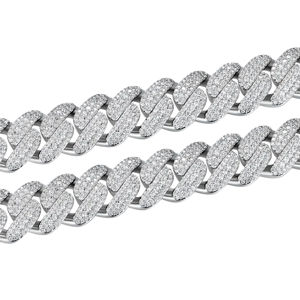 Custom Halo Round Cut Cuban Link Name Neclace Chain