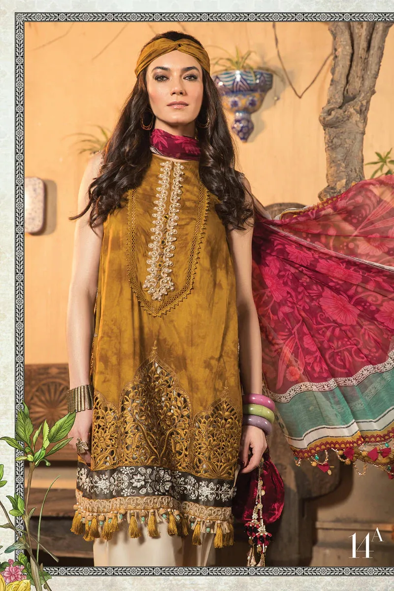 D-2214-A | Maria B Mein Teri Aan Lawn Summer Collection 22 | Unstitched Embroidered  Lawn Suits