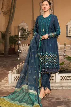 D-2215-B | Maria B Mein Teri Aan Lawn Summer Collection 22 | Unstitched Embroidered  Lawn Suits