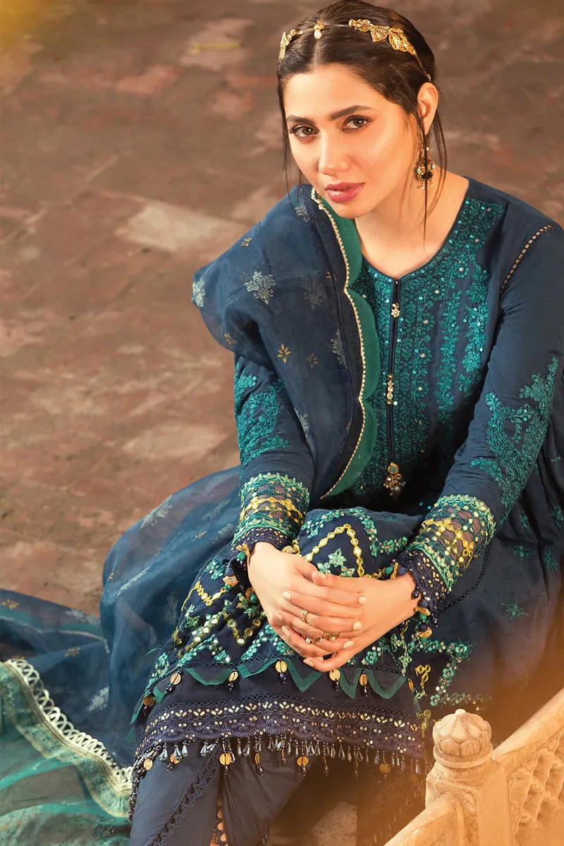 D-2215-B | Maria B Mein Teri Aan Lawn Summer Collection 22 | Unstitched Embroidered  Lawn Suits