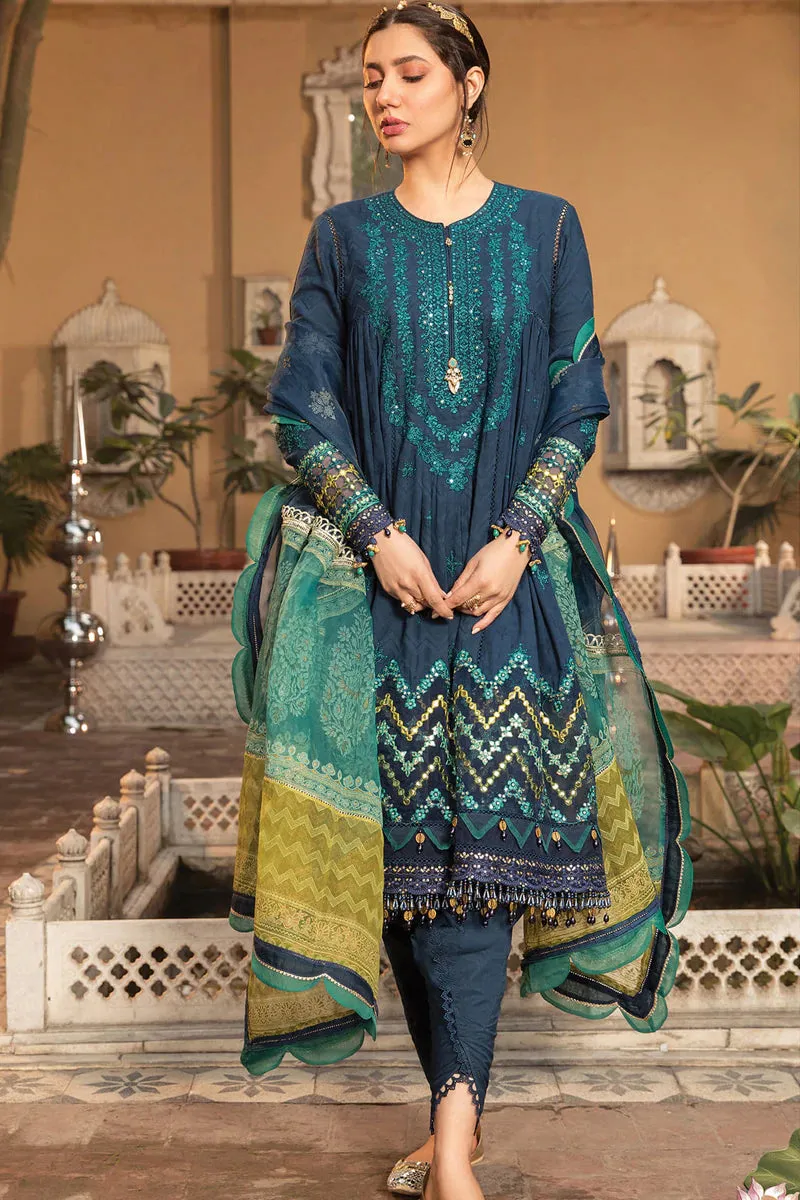 D-2215-B | Maria B Mein Teri Aan Lawn Summer Collection 22 | Unstitched Embroidered  Lawn Suits