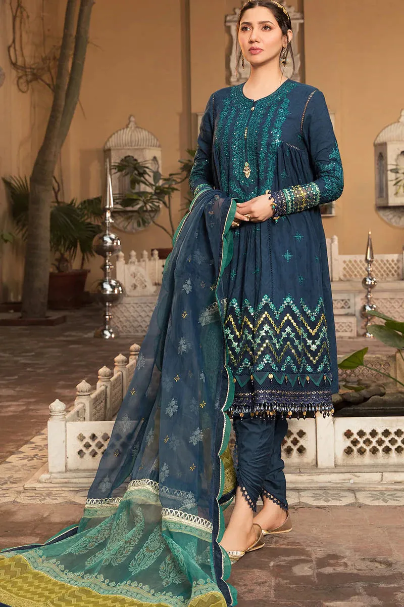 D-2215-B | Maria B Mein Teri Aan Lawn Summer Collection 22 | Unstitched Embroidered  Lawn Suits