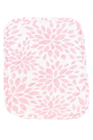 dahlia blush pink printed cloth 9" x 12" casserole potholders