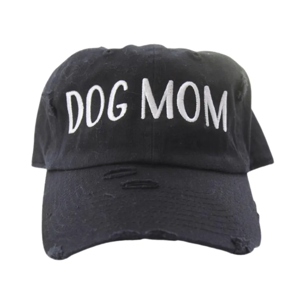 Dapper Dexter Dog Mom Hat - Distressed Black