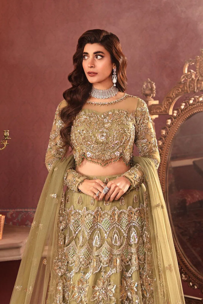 Designer Indian Bridal Wear Lime Green Lehenga Choli