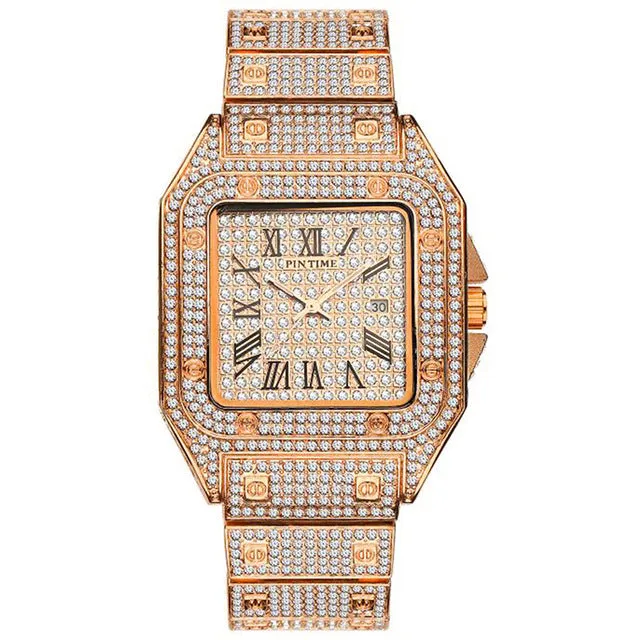 Diamond Bling Quartz Luxury Wrist Watch