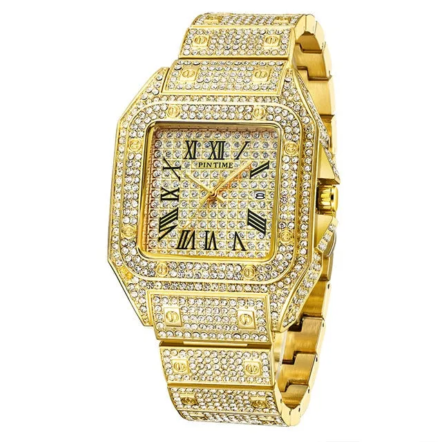 Diamond Bling Quartz Luxury Wrist Watch