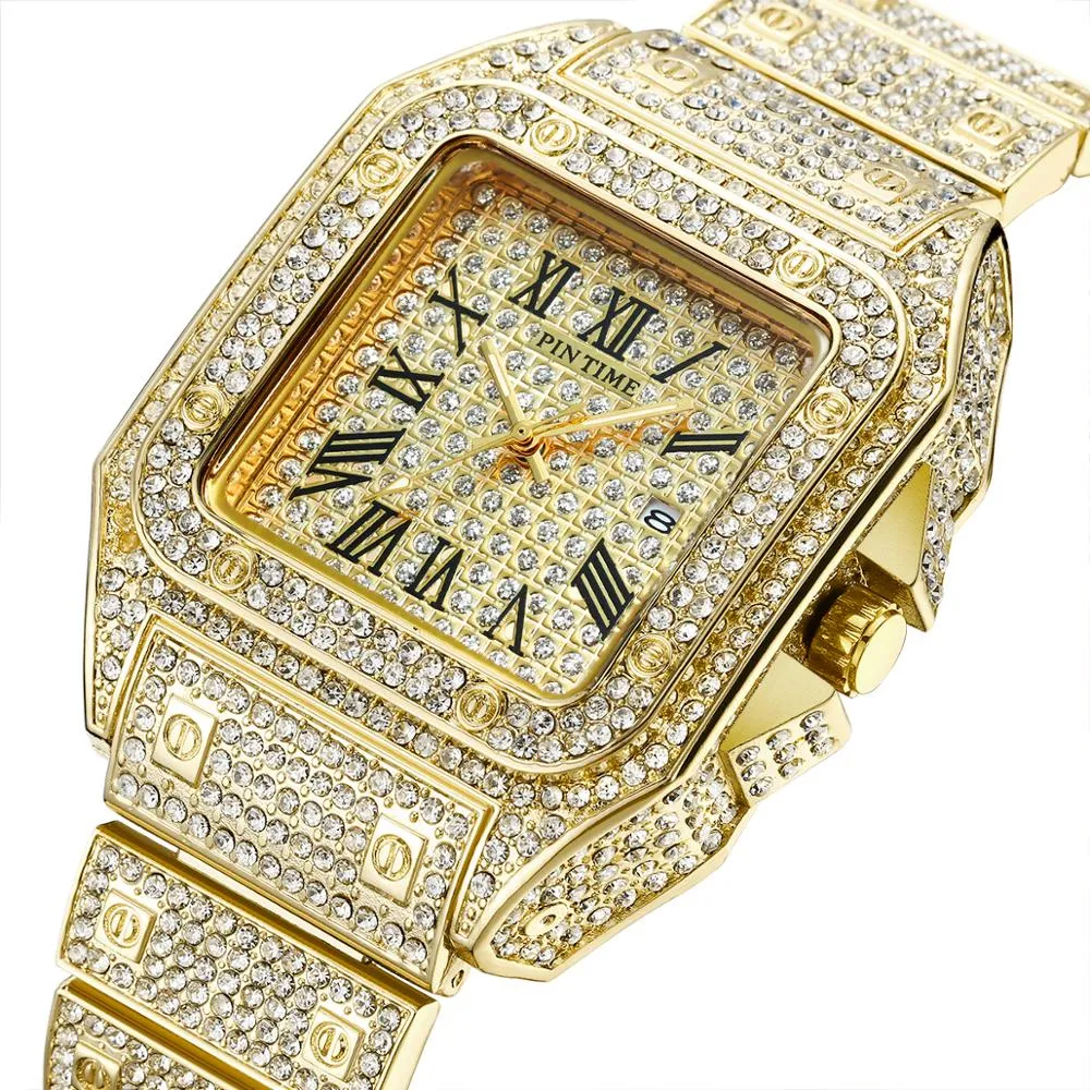 Diamond Bling Quartz Luxury Wrist Watch