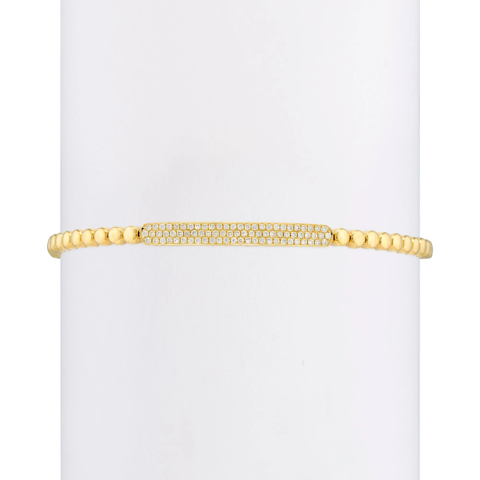 Diamond ID Bar with Studded Bracelet
