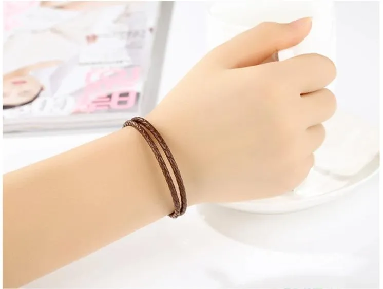 Double Braided Leather with Silver Clasp