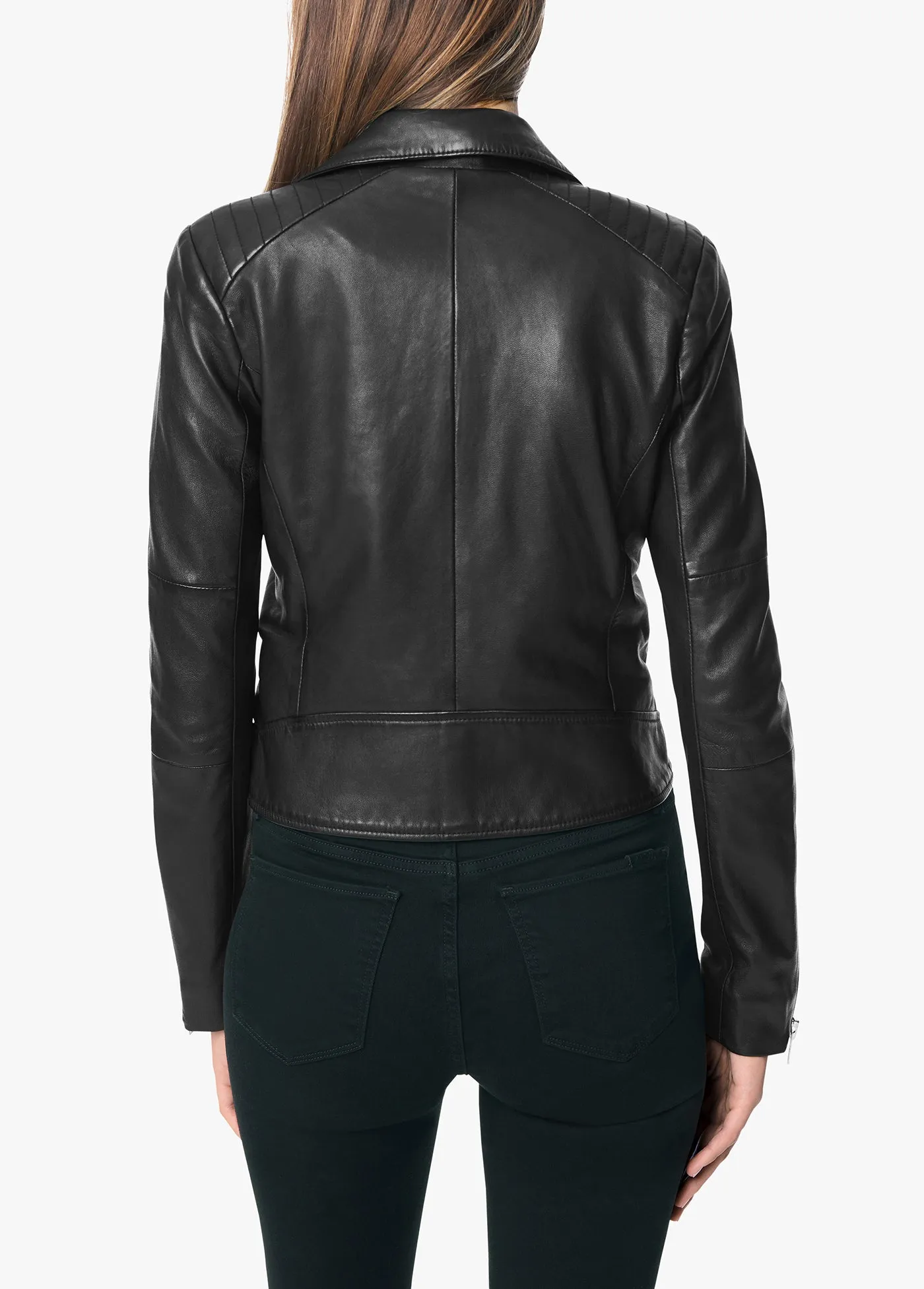 DYLAN LEATHER ZIP MOTO JACKET