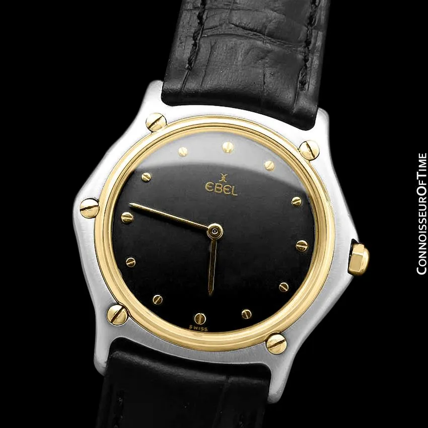 Ebel Classic Wave Mens Unisex Watch - Stainless Steel and 18K Gold