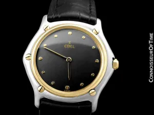 Ebel Classic Wave Mens Unisex Watch - Stainless Steel and 18K Gold