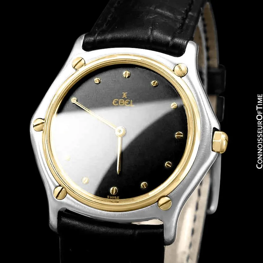 Ebel Classic Wave Mens Unisex Watch - Stainless Steel and 18K Gold