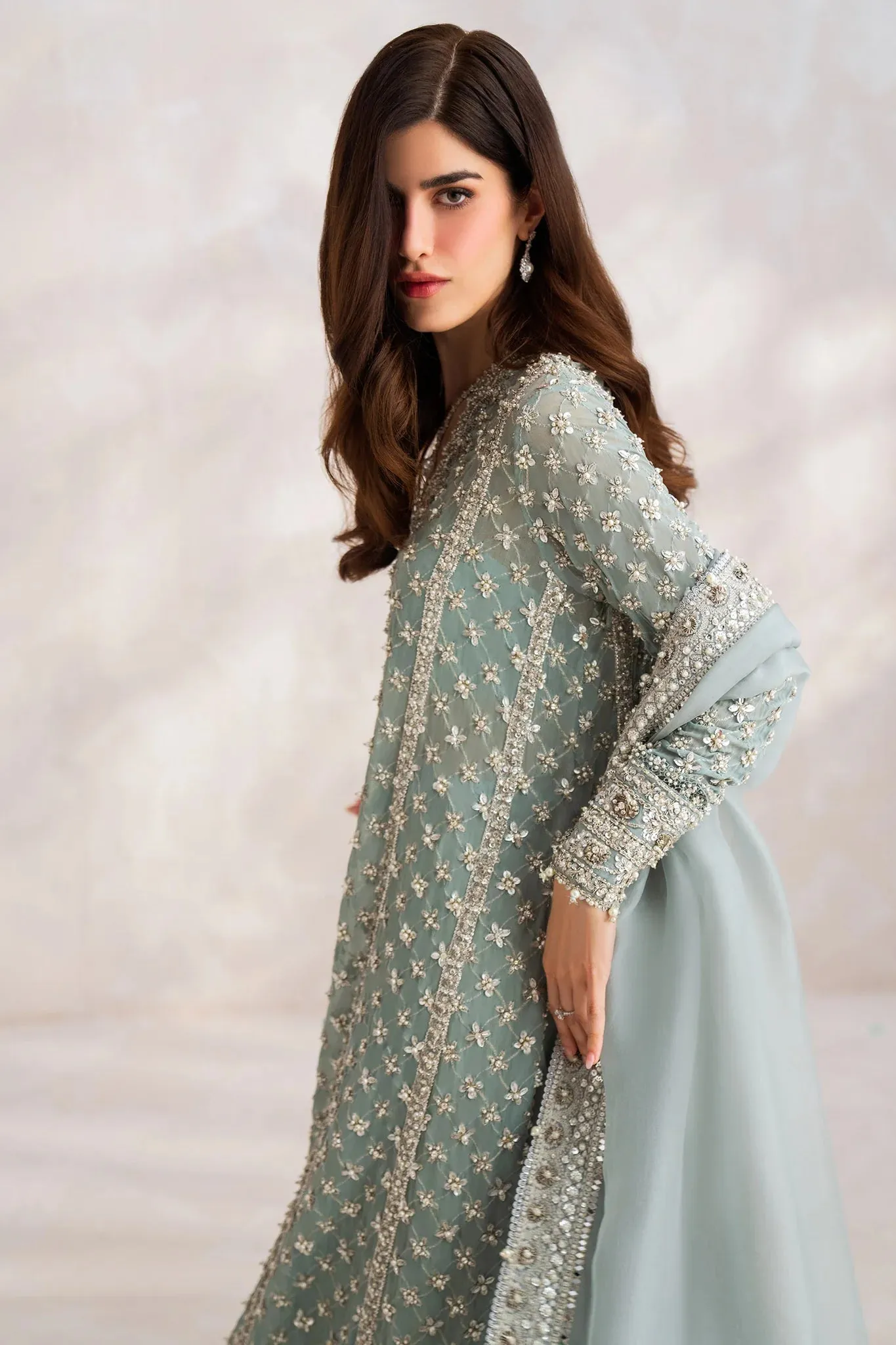 Elan Luxury Pure Chiffon Hand Made Unstitched Collection CÉLESTINE