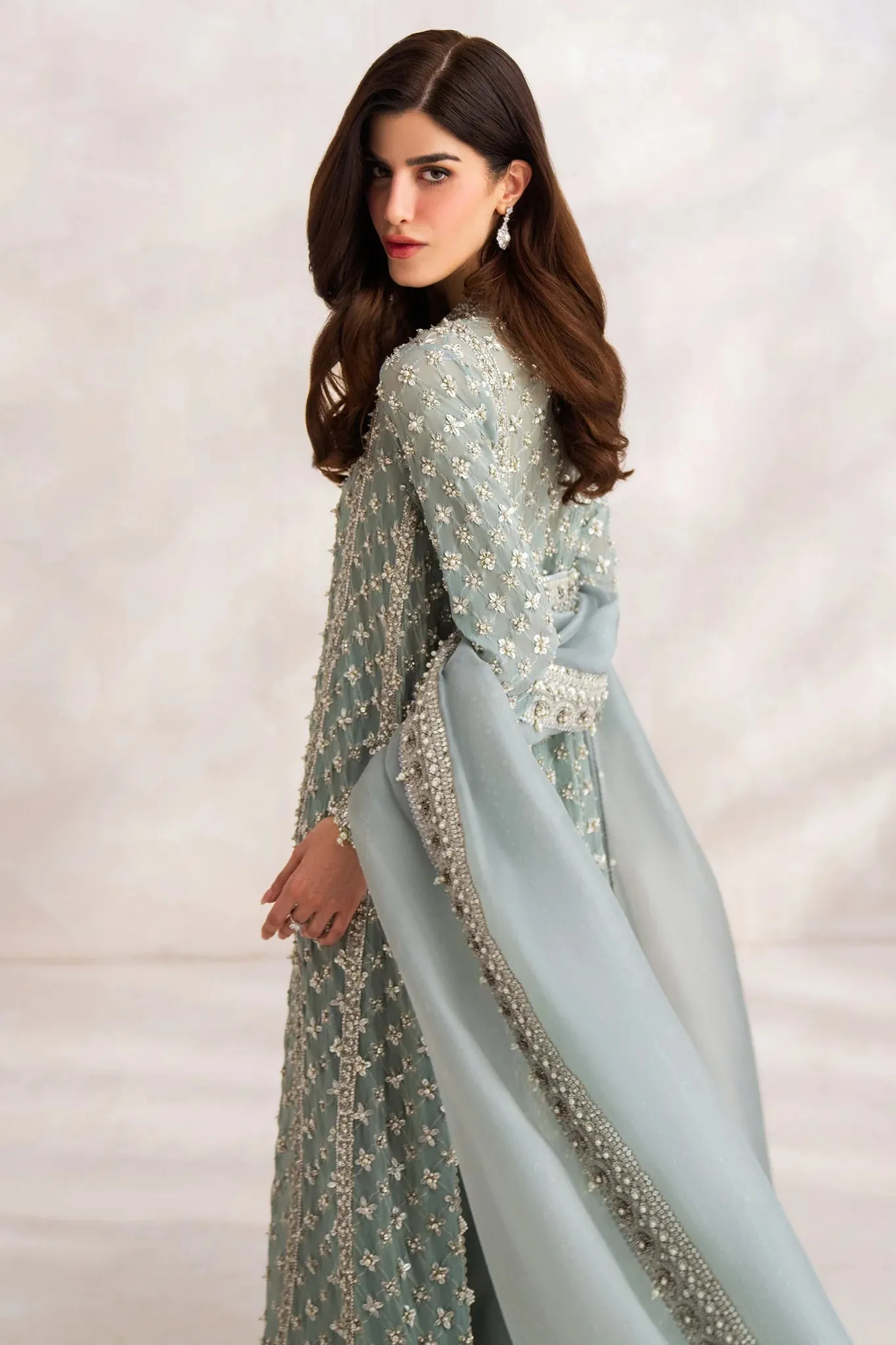 Elan Luxury Pure Chiffon Hand Made Unstitched Collection CÉLESTINE