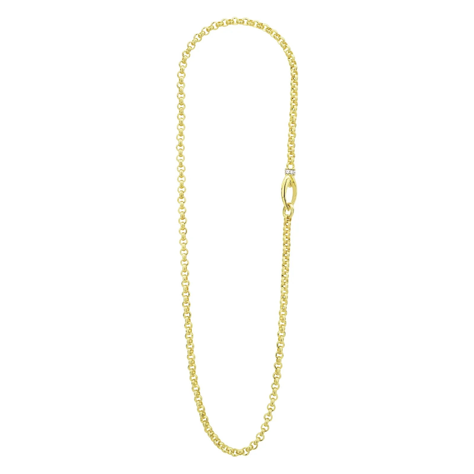 Everyday Chain Necklace 18" - 18K Gold Vermeil   CZ Blanc