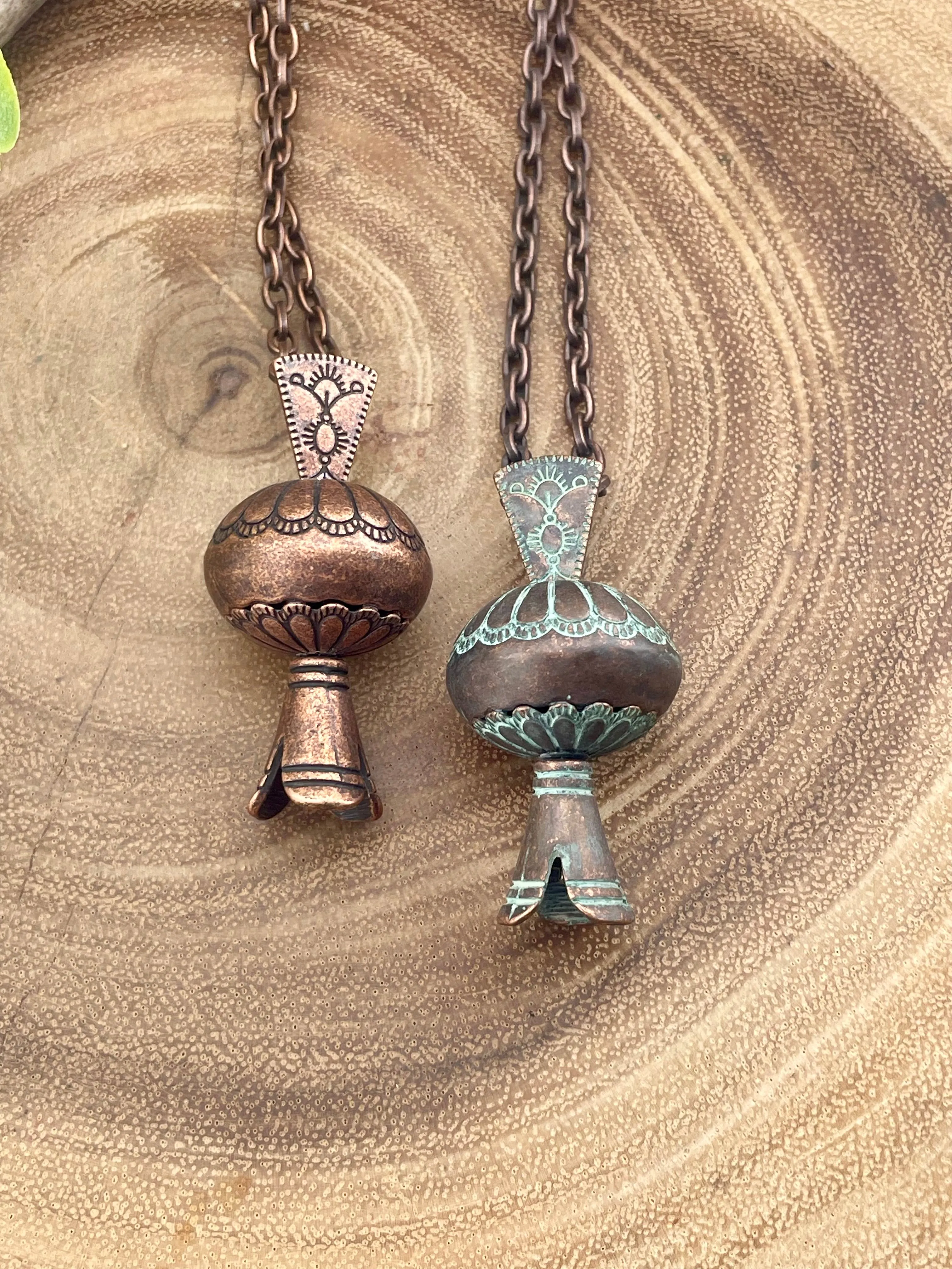 Fashion Copper Blossom Pendant Necklace