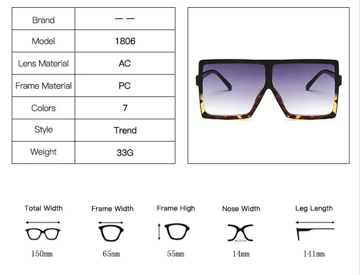 FASHION OVER SIZED SUNGLASSES