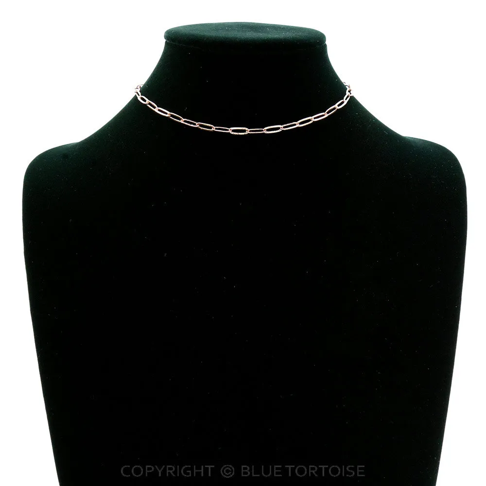 Fashion Paperclip Choker - Silver