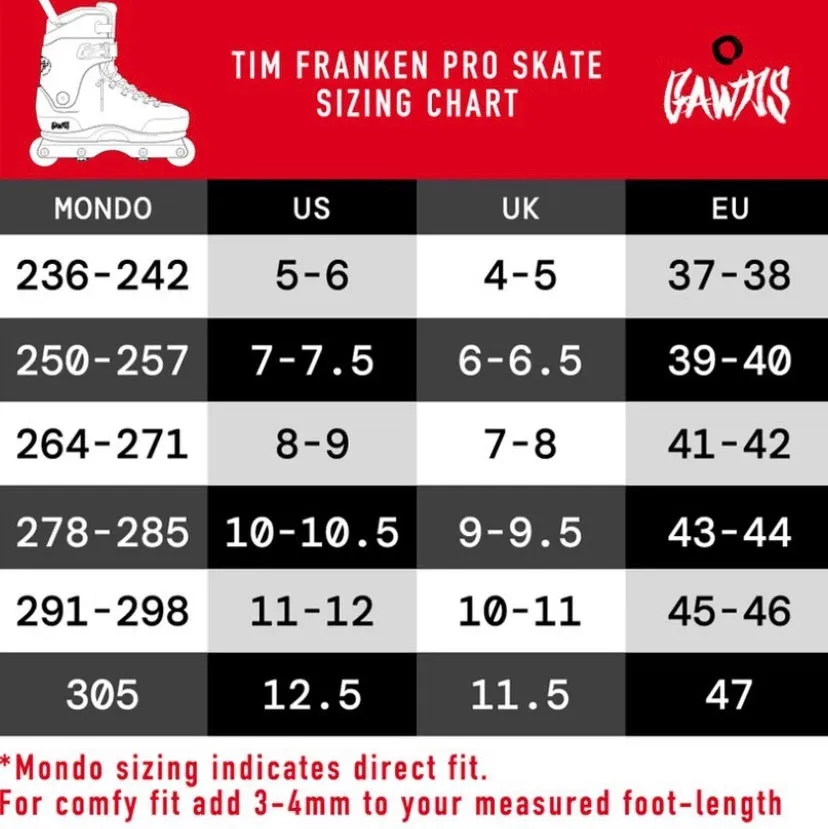 GAWDS - TIM FRANKEN - PRO MODEL - SKATES