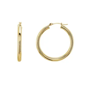Gold Tube Hoops 30mm